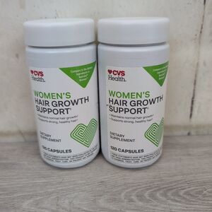 Lot Of 2 CVS Women’s Hair Growth Support Strong Hair 120 Capsules Exp 9/27